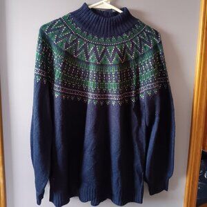 *Price Drop* New crown & ivy navy fairisle sweater, size M